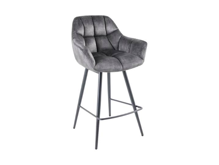 Drehbarer Design Barstuhl „Papillon“ Grau Samt Invicta Interiors
