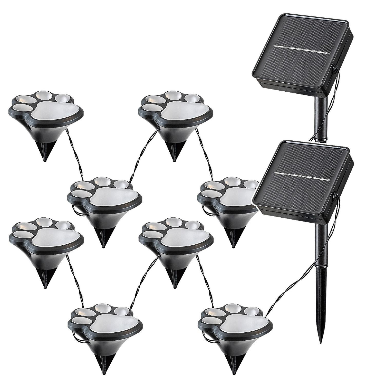 Set van 2 Rabalux Wigry LED zonnepanelenlampen met grondpen voor de tuin