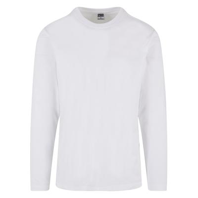 Longsleeve URBAN CLASSICS "Urban Classics Herren Basic Longsleeve", Herren, Gr. 5XL, weiß, 100% Baumwolle, unifarben, normal, Rundhals, Shirts