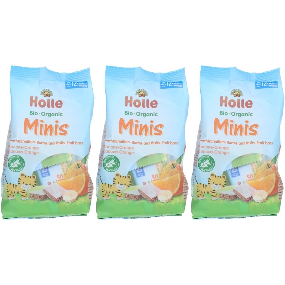 Holle Minis Fruchtriegel Banane-Orange bio x3 3x100 g Riegel