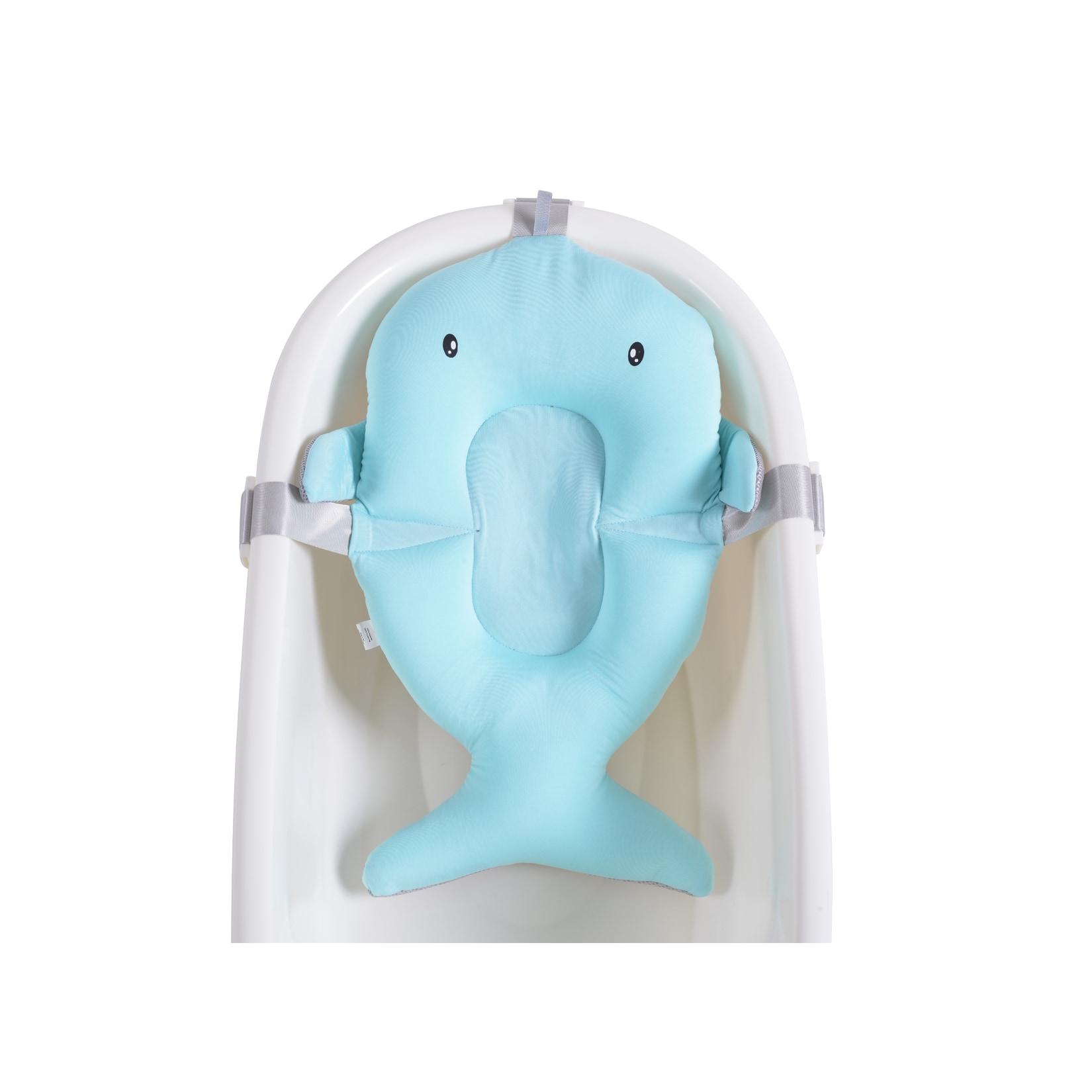 Cangaroo Babybadenetz Bailey Badekissen, Badeauflage, Kunststoff Clips ab Geburt blau