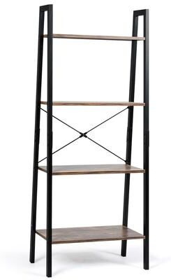 4-Tier Ladder Storage Rack Bookcase Display Shelves Plant Stand