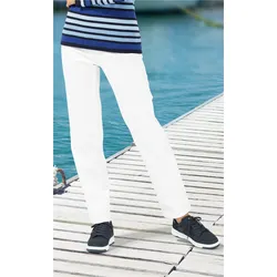 Baumwoll-Mix-Hose in weiß in Größe 44 von DW-Shop, Weiß, 44