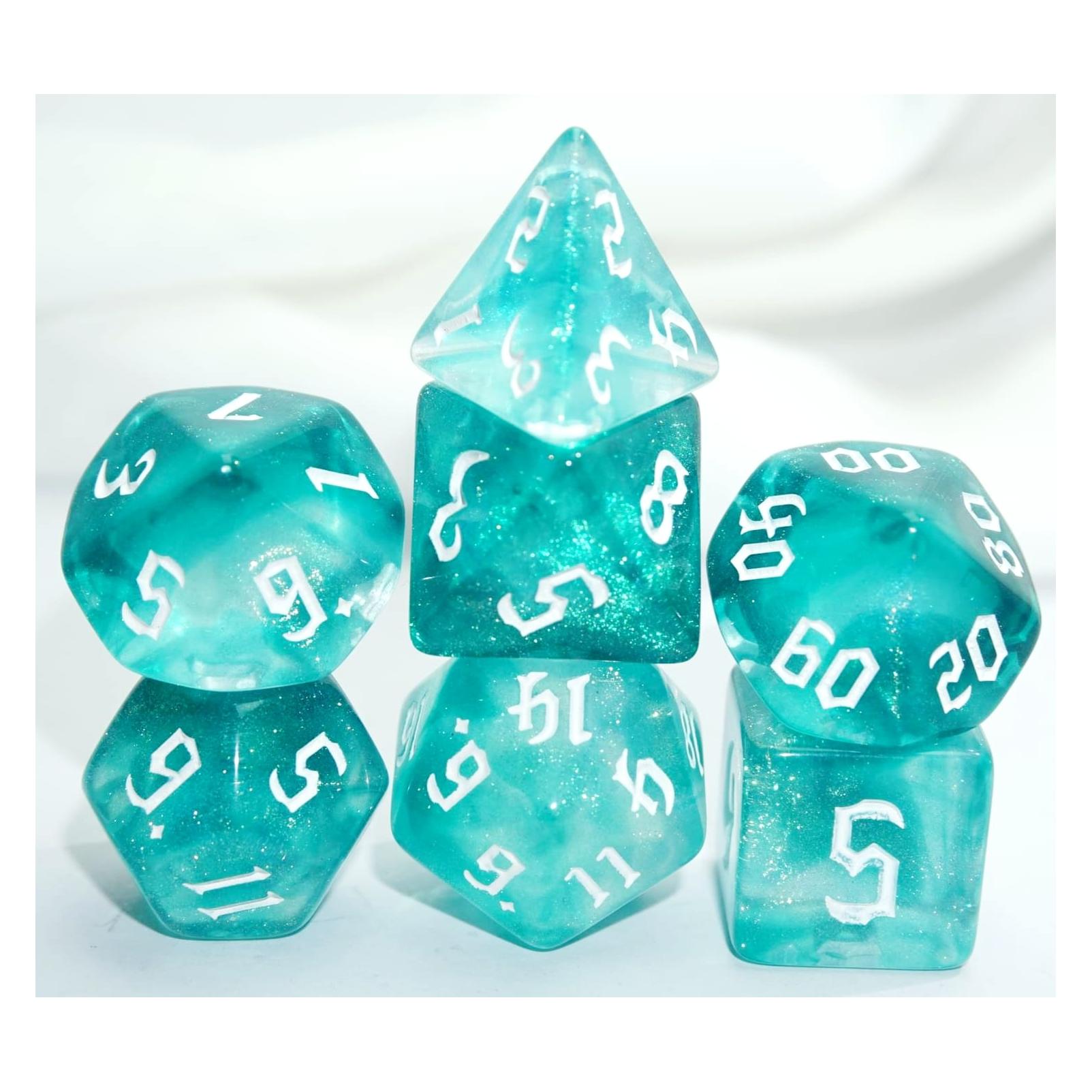 Dice4friends Würfelset Galaxy: Aquamarin (7) (DIC37358)