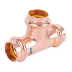 HS AQUAGAS V T-Stück 22 x 22 x 22 mm 45100222222 Kupfer, Press Copper, Fitting für Gas und Wasser