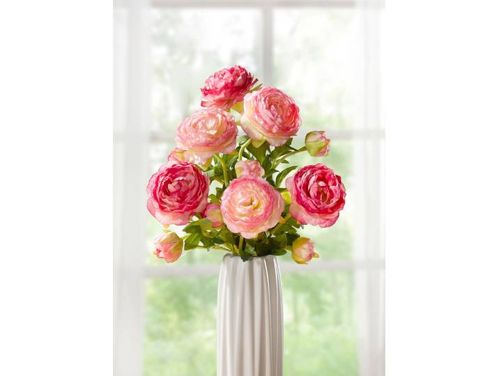 Ranunkel-Zweig, 6er-Set, Rosa