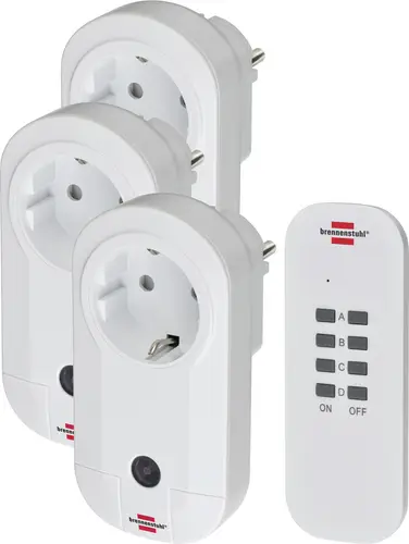 Brennenstuhl RC CE1 3001 1507040 Funk Steckdosen-Set 4teilig Innenbereich 1000W