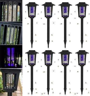 LightInthebox Solar Bug Zapper Outdoor Waterproof Mosquito Repellent Light Solar Power Fly Killer lamp for Moths, Gnats, Fly Small Flying Insect Backyard Garden