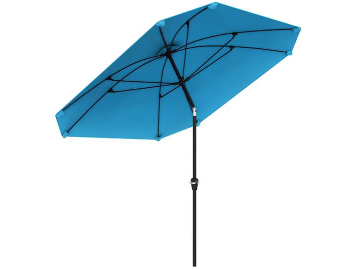 Parasol de terrasse extérieur Outsunny 233X233 cm avec angle réglable