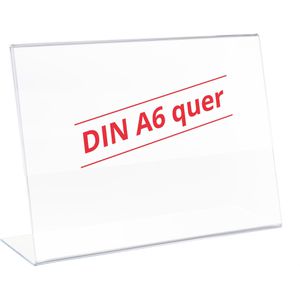 Böttcher-AG Tischaufsteller A6 quer, aus Kunststoff, L-Form, einseitig