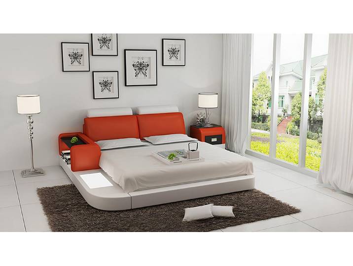 Xlmoebel, Wasserbett Wasserbett Hotel LB8804 in Leder-Optik mit Wasserpolster