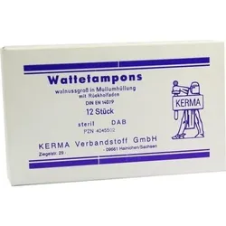 WATTETAMPONS steril walnussgroß m.Mullumhüllung 12 St