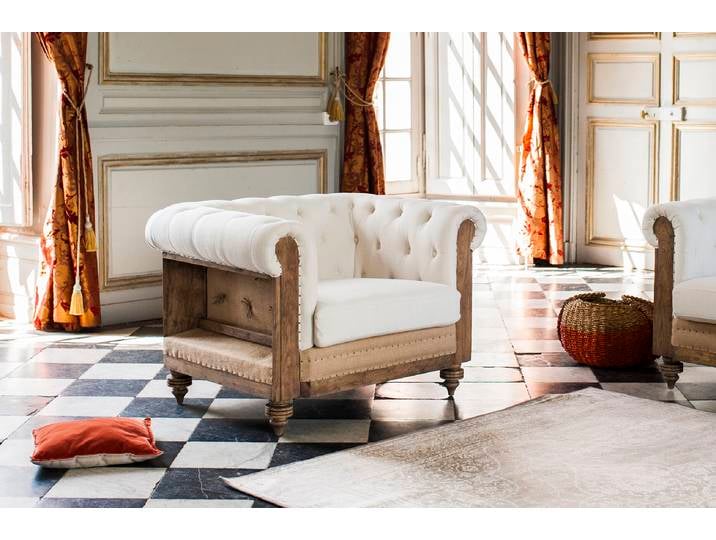 Fauteuil vintage chesterfield Montaigu