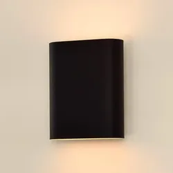 Lucide OVALIS Wandleuchte E14 2x9W Schwarz Metall Up & Down Licht