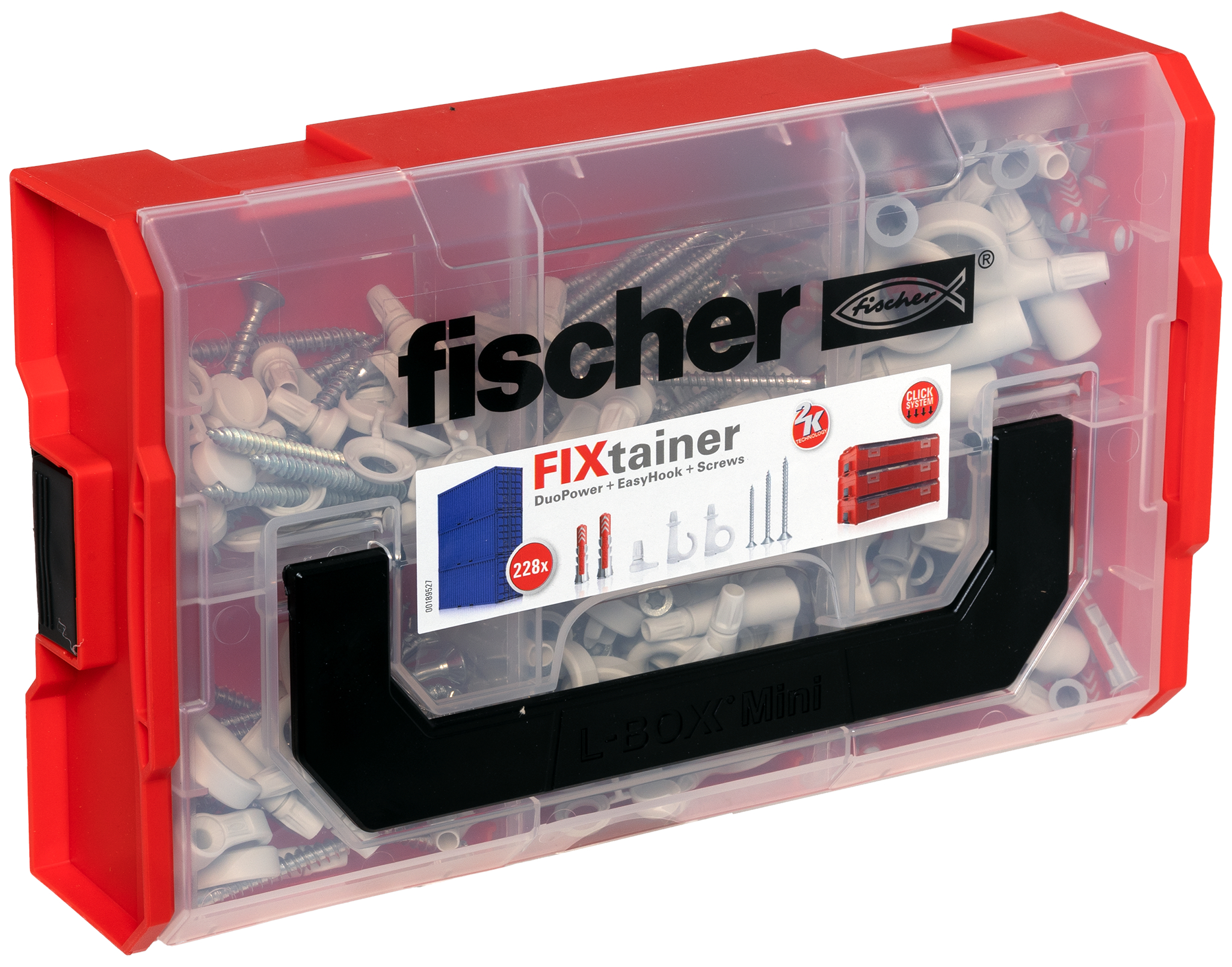 fischer Deutschland Vertriebs GmbH fischer FixTainer - Sortimentsbox DuoPower + EasyHook + Schraube TX (268-tlg.) 563578