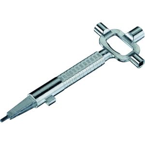Abus Bauschlüssel 30858, universal, 3 Profile, aus Metall, mit Zylinder-Messlehre