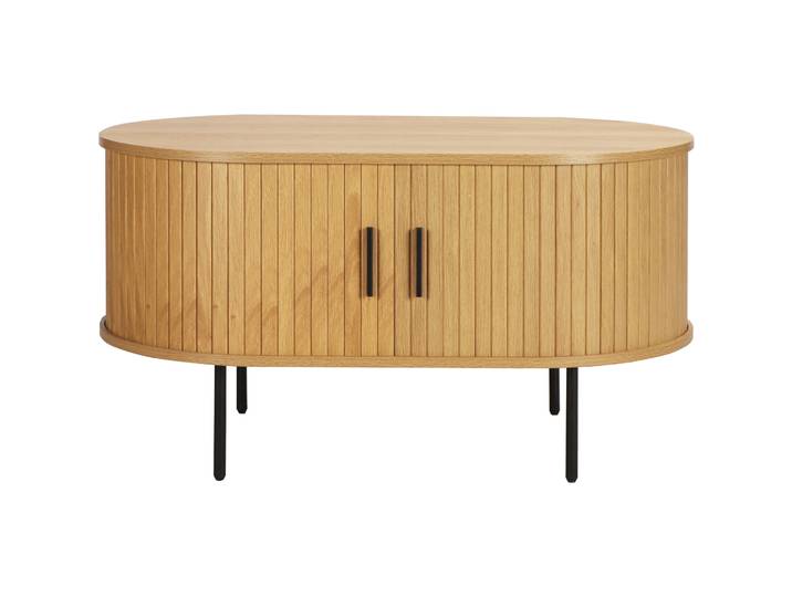 Couchtisch/TV-Board - Farbe: natur/schwarz - Material: Melamin - 51