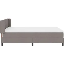 vidaXL Boxspringbett mit Kopfteil Taupe 200 x 160 cm Stoff