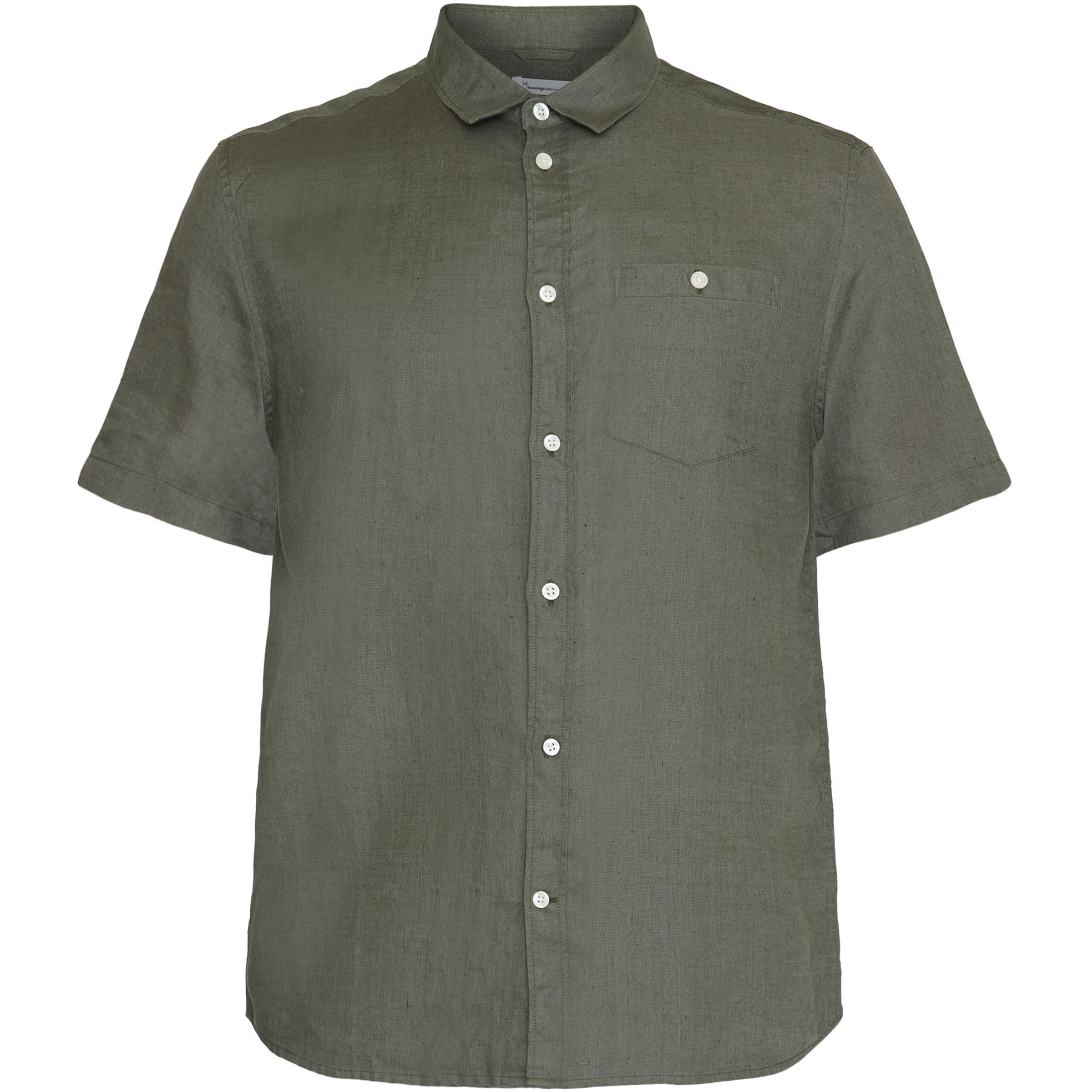KnowledgeCotton Apparel Linen Herren Hemden oliv Größe M Lifestyle Hautfreundlich