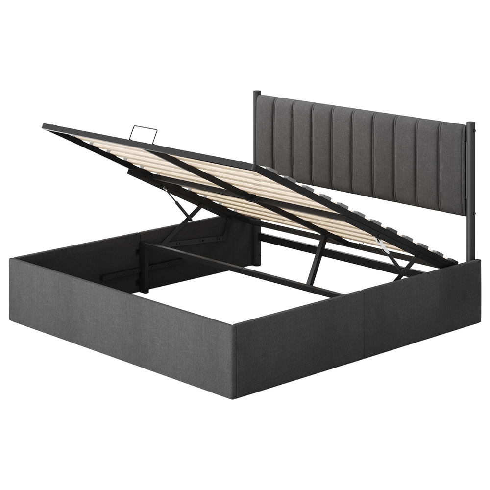 VASAGLE Bettgestell, 180 x 200 cm, hochklappbar Lattenrost RMBB35618GN01