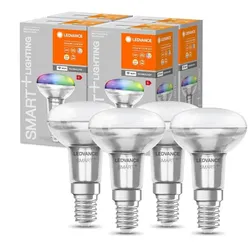 4er Set LEDVANCE SMART+ E14 Reflektor WiFi dimmbar 3W RGBW Farbwechsel