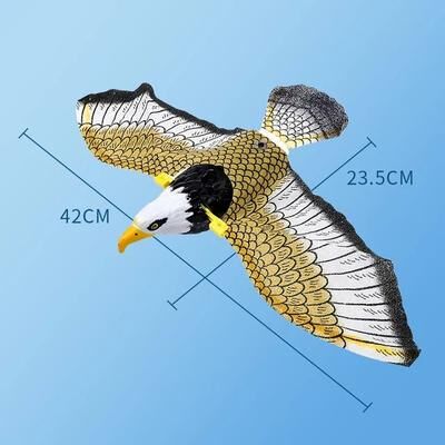 Inspire Select Interactive Hanging Bird Cat Toy Automatic Door Mounted Eagle Teaser With Scratch Rope & Flapping Wings yellow with Music Light