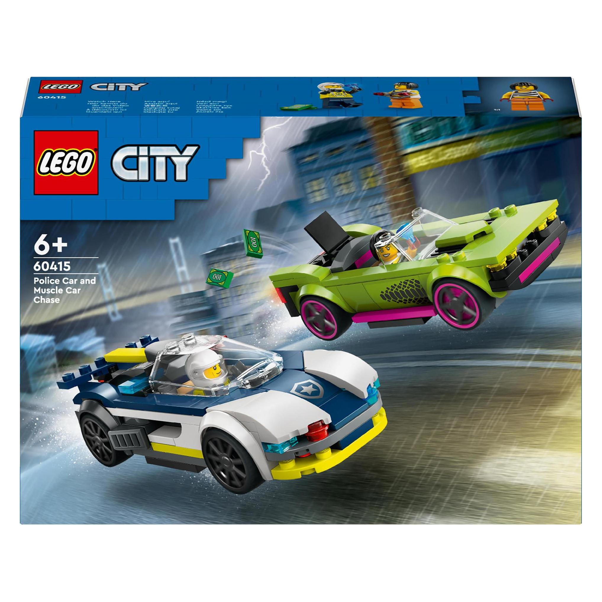 LEGO Verfolgungsjagd mit Polizeiauto und Muscle Car (60415, LEGO City) (60415)