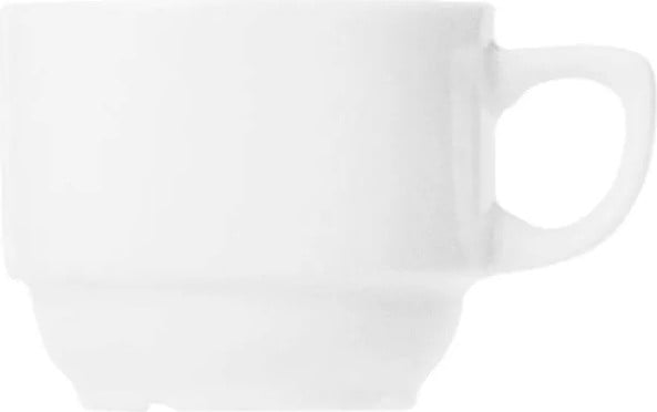 Set van 6 stapelbare koffiekopjes Thun van 0,1 liter