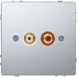 Merten Steckdose edelstahl für Audio Anschluss MEG4350-6036