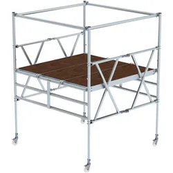 Munk, Leiter + Gerüst, Klappgerüst mit Dreifach-Plattform teleskopierbar Arbeitshöhe 3,70 m (Gerüst, 190 cm)