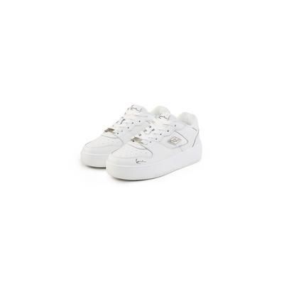 Sneaker KARL KANI "Karl Kani 89 Up `26", Damen, Gr. 37,5, weiß, weiß, silber, Leder, Schuhe Sneaker