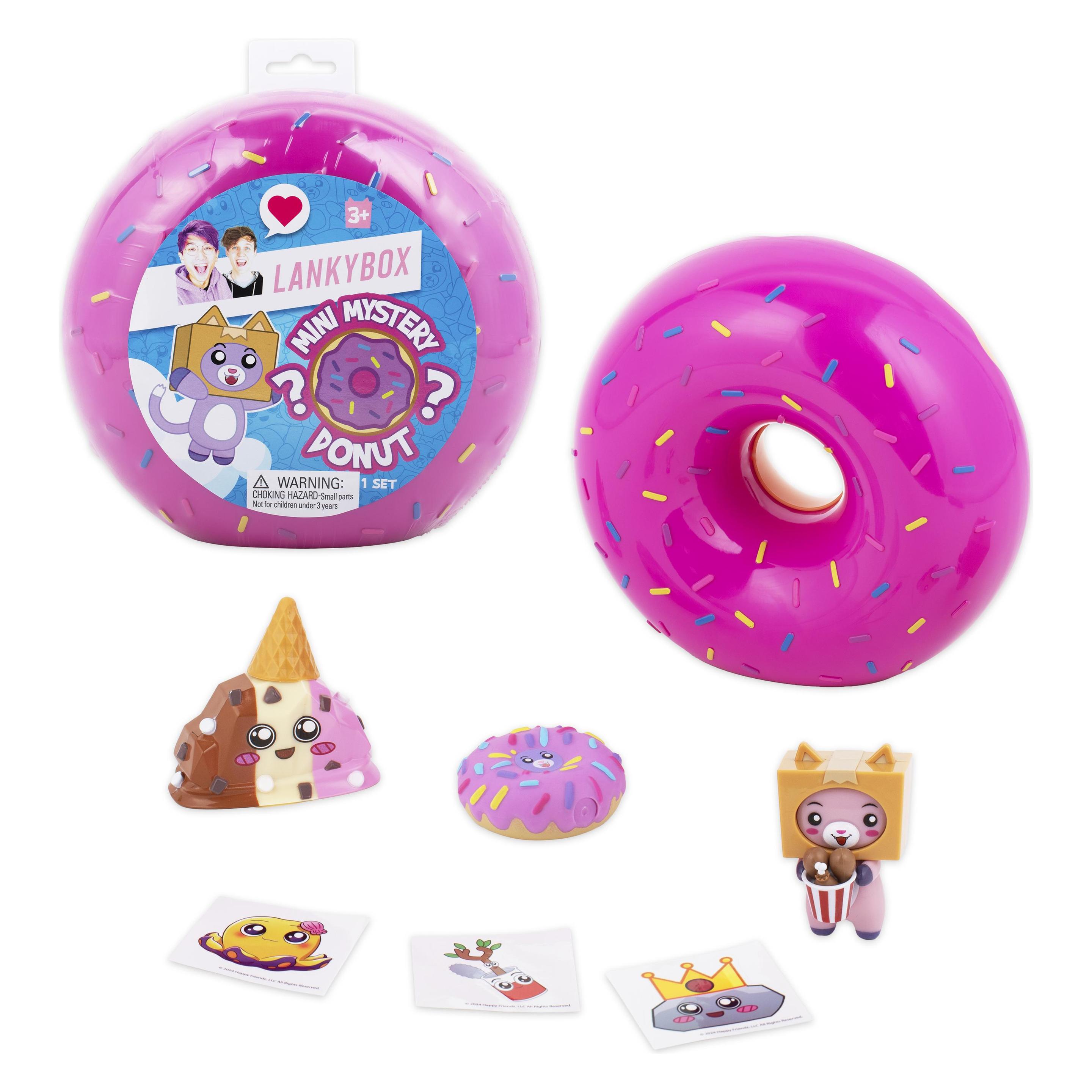 Lankybox 2182 Mystery Donut, Collectible Mini Figures, 6 Exciting Toys to Discover Inside, Officiall (0810054664543)