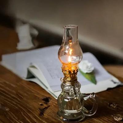 Uplift Essentials Retro Windproof Kerosene Oil Lamp white