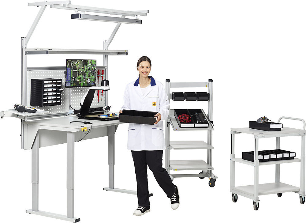 Tischplatten für QuatreX, ESD-Tischplatte, BxT 1230 x 750 mm Treston