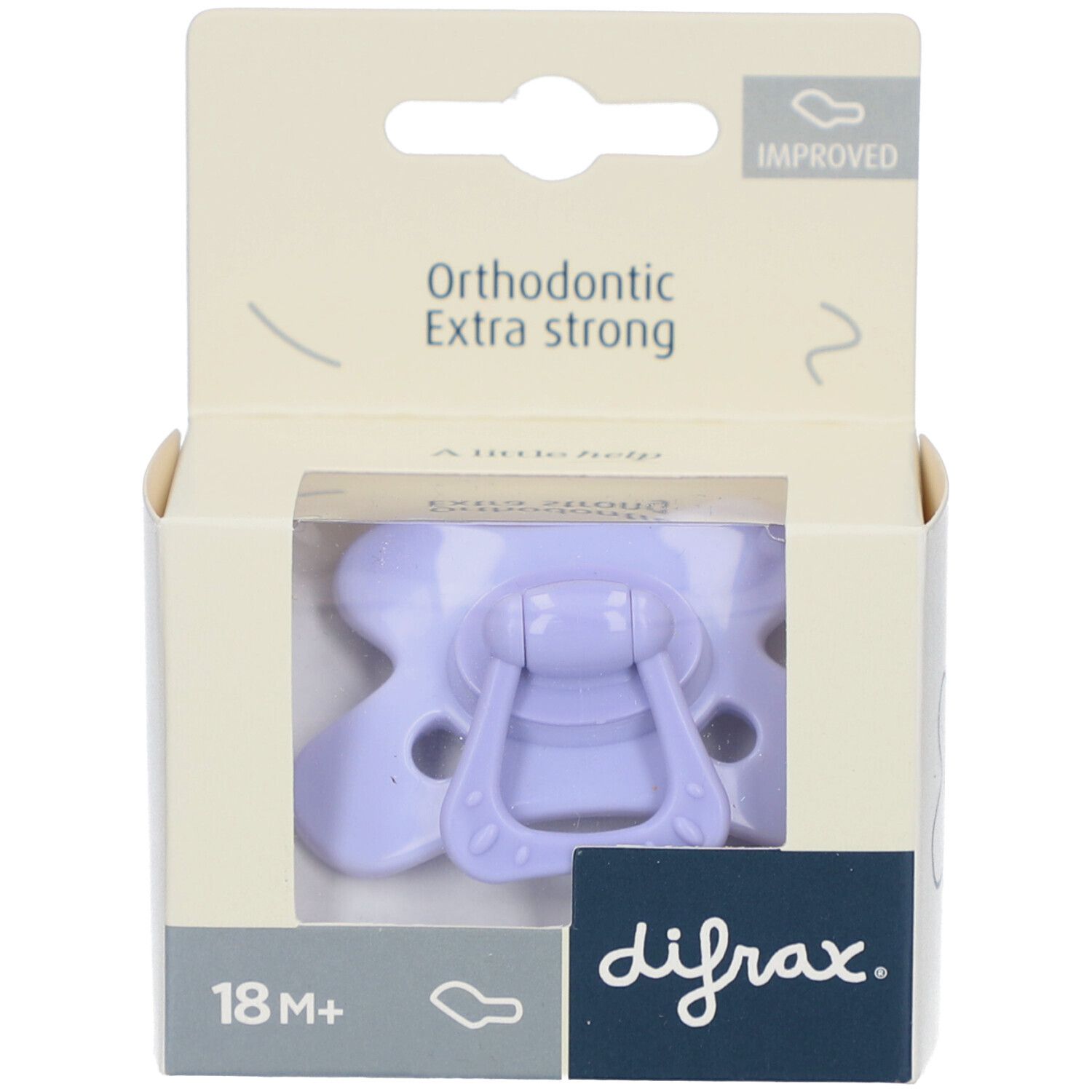 Difrax Fopspeen Dental 18+M Lilac Amethyst 1 St Schnuller