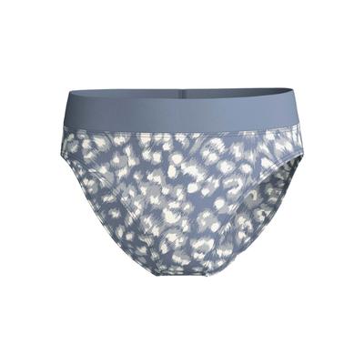 Slip CALIDA "Slip Elastic Trend Brief 1er Pack", Damen, Gr. 44-46, bunt (blaugrau, weiß), Obermaterial: 94% Baumwolle CO. 6% Elasthan EL., Unterhosen Slip