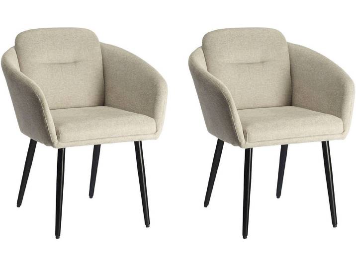 LeGer Home by Lena Gercke Esszimmerstuhl Fleur (Set, 2 St), Strukturstoff, ergonomisches Design, gesteppte Rückenlehne