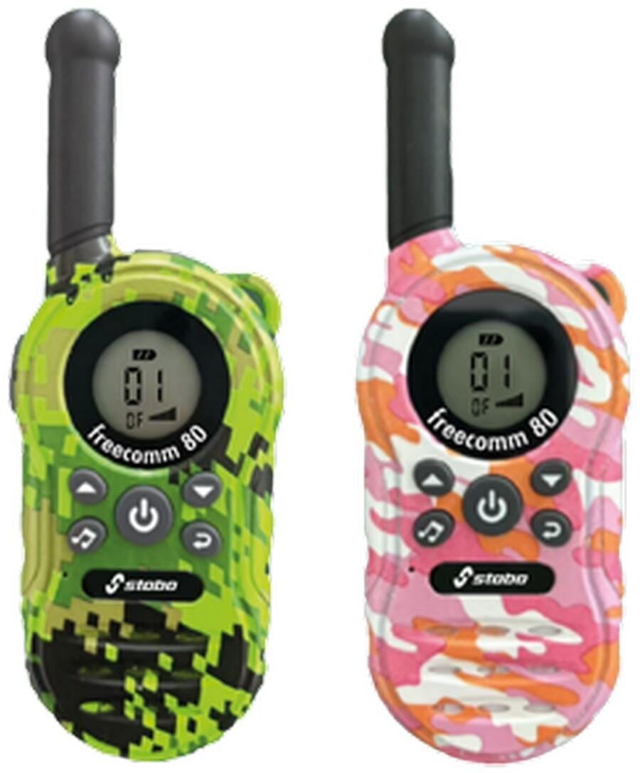 Stabo Freecomm 80 Walkie Talkie met 8 kanalen en 5000 meter bereik voor volwassenen