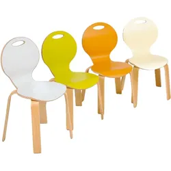 Stuhl PEARL mit farbiger Sitzschale