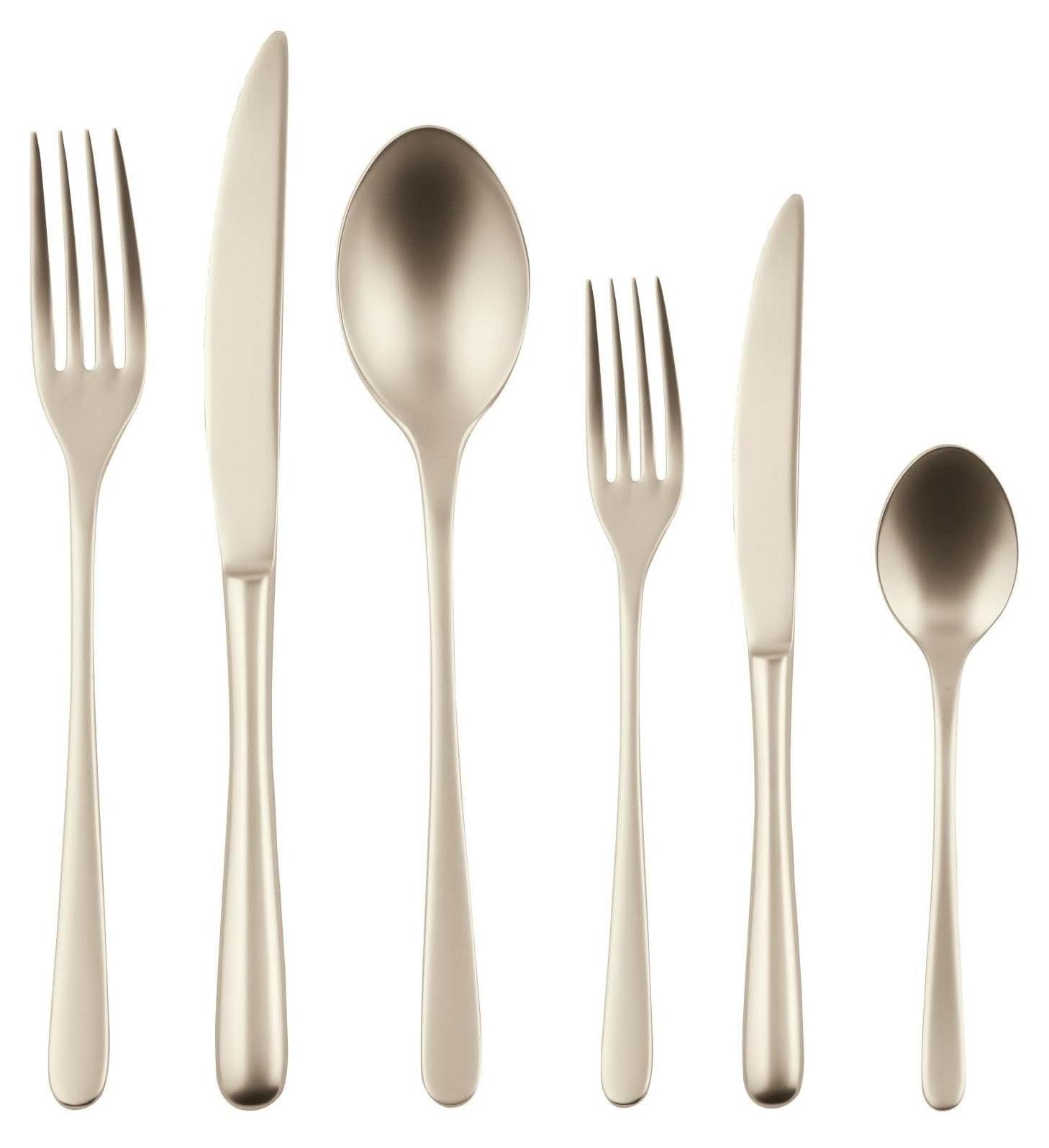 Besteck-Set 36-teilig, 6 Personen, Antique Champagne, PVD