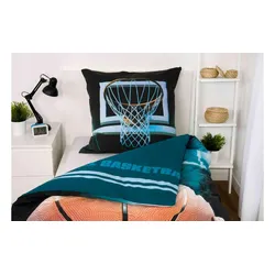 Bettwäsche-Set Basketball   , mehrfarbig , Maße (cm): B: 135 H: 1