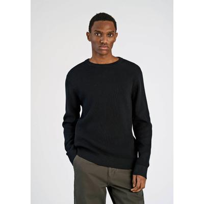 Strickpullover JUNK DE LUXE "Strickpullover Relaxed Fit", Herren, Gr. XXL, schwarz, Obermaterial: 100% Baumwolle, unifarben, Rundhals, Pullover Strickpullover