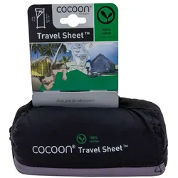 Cocoon Leicht-Reiseschlafsack,Rechteck, 220 x 90cm, 100% Baumwolle,elephant grey