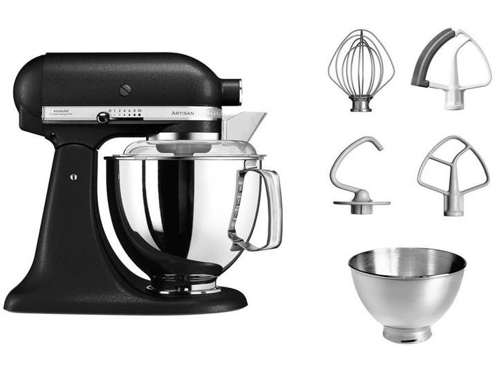 KITCHENAID Küchenmaschine Küchenmaschine 5KSM175PSEBK GUSSEISEN SCHWARZ , schwarz (gusseisen schwarz), B:24cm H:36cm T:37cm, Küchenmaschinen, Küchenmaschine