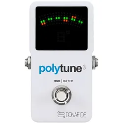 TC Electronic Polytune 3 (E-Bass, E-Gitarre, Gitarre), Effektpedal, Weiss