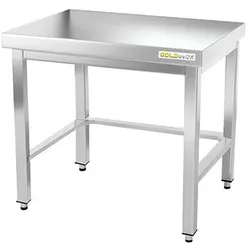 Arbeitstisch aus Edelstahl Unterbau 600 x 600 mm mit PREMIUM / Verstärkung GOLDINOX