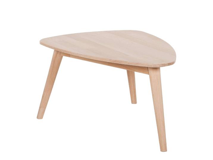 Massiver Couchtisch 70 x 50cm Beige/Buche Weißöl