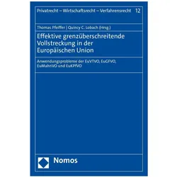 Effektive grenzüberschreitende Vollstreckung in der Europäischen Union, Fachbücher von Thomas Pfeiffer, Quincy C. Lobach