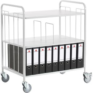 Rollcart Bürowagen 08-7498, 103 x 115 x 74cm, Holz & Metall, lichtgrau