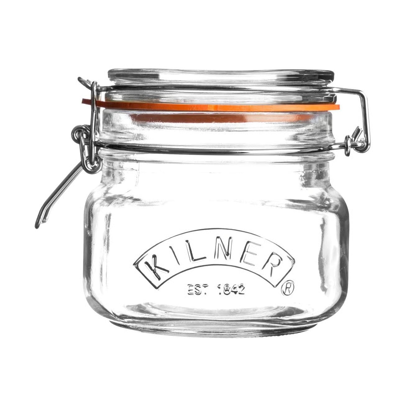 Kilner vierkante weckpot met beugelsluiting Helder, 0,5 l